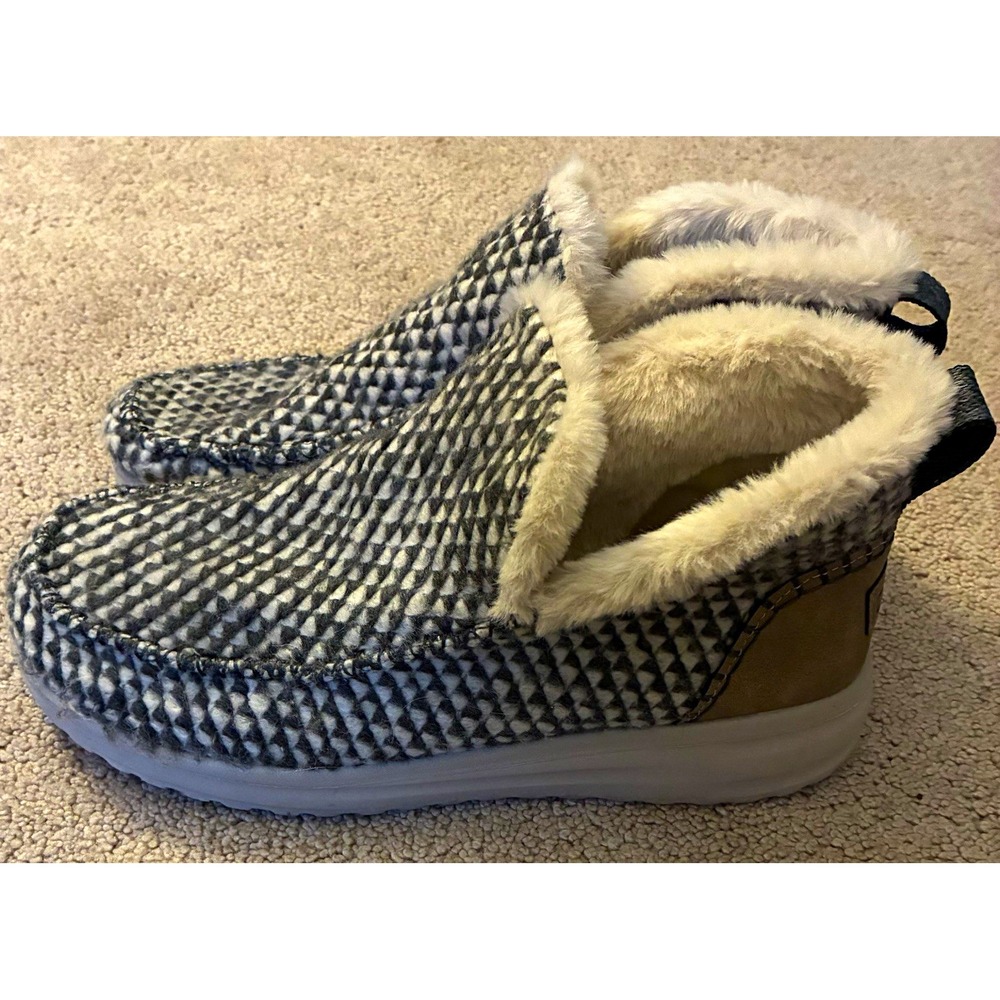 Hey Dude Denny Slip-On Ankle Bootie Faux Fur Lined Women's US 10 EU 41